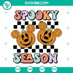 Disney, Halloween, SVG Files, Mickey Minnie Head Pumkin Spooky Season SVG File, 20