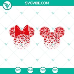 mickey minnie mouse hearts svg bundle mickey minnie valentine s day svg disney love svg cut file 5 mockup