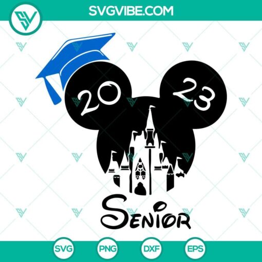 mickey minnie senior 2023 svg graduation hat svg disney graduation 2023 svg class of 2023 svg png dxf eps 6 mockup