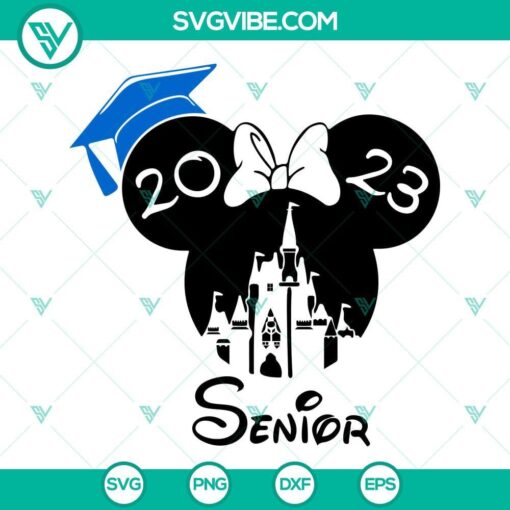 mickey minnie senior 2023 svg graduation hat svg disney graduation 2023 svg class of 2023 svg png dxf eps 8 mockup