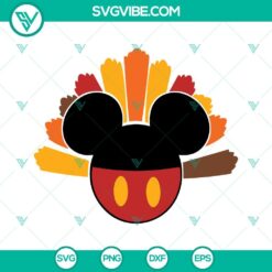 Disney, SVG Files, Thanks Giving, Mickey Minnie Turkey SVG Image Bundle, Mouse 20