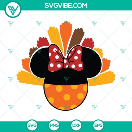 mickey minnie turkey svg bundle mouse head turkey thanksgiving svg cute turkey svg 9 mockup