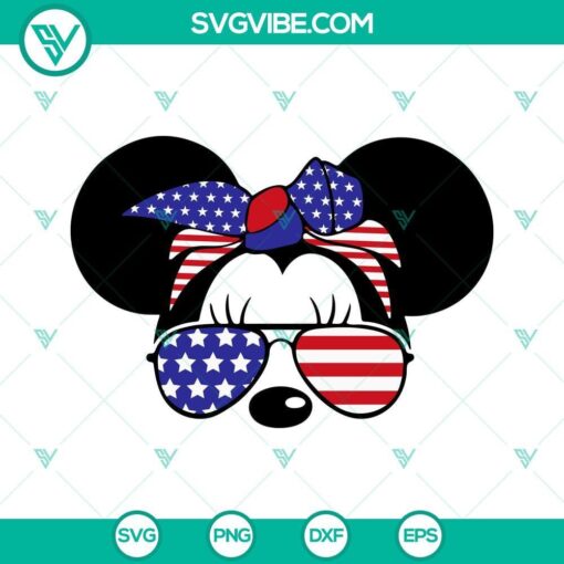 mickey minnie usa flag sunglasses svg disney mouse 4th of july svg png dxf eps cricut 8 mockup