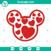 Mickey and Minnie Valentine SVG with Mouse Ears Heart design bundle for crafting projects. Suitable for Disney fans and Valentine's Day themes.