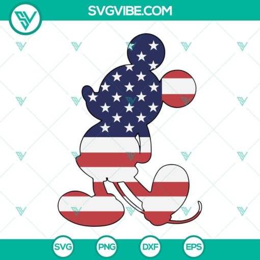 mickey mouse american flag svg america patriotic svg disney 4th of july svg png dxf eps cut files 4 mockup