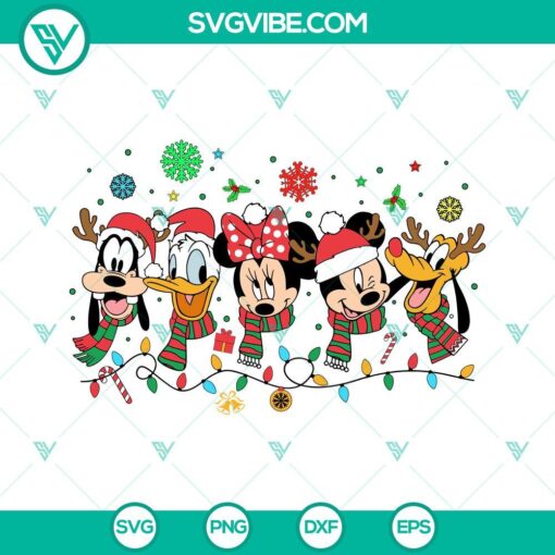 mickey mouse and friends christmas svg christmas disney character svg christmas friends svg santa hat svg 7 mockup