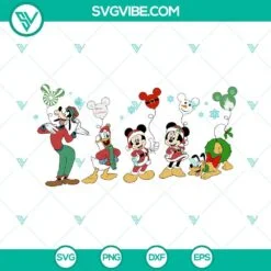 Christmas, Disney, SVG Files, Mickey Mouse And Friends Christmas SVG Image, 2