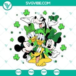 Disney, St Patrick's Day, SVG Files, Mickey Mouse And Friends St Patricks Day 2