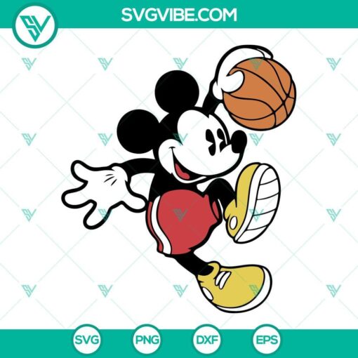 mickey mouse basketball svg disney cartoon sports svg png dxf eps cricut 2 mockup 1