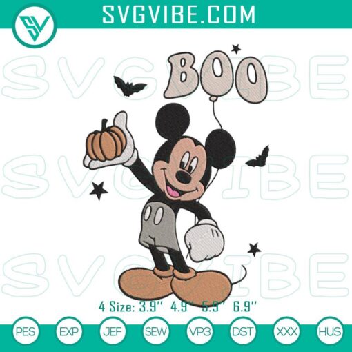 mickey mouse boo embroidery designs disney mickey halloween embroidery pattern files mockup