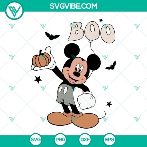 mickey mouse boo svg pumpkin svg trick or treat svg disney halloween svg png dxf eps instant download 5 mockup