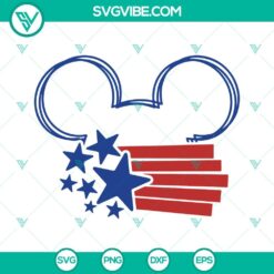 4th Of July, Disney, SVG Files, Mickey Mouse Ear USA Star SVG Download, July 10