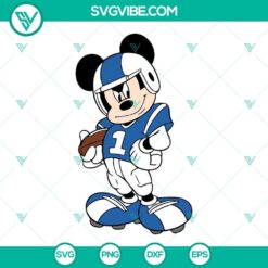 Mickey Mouse Football SVG Files, Sports SVG File, Cartoon Football SVG Images PNG