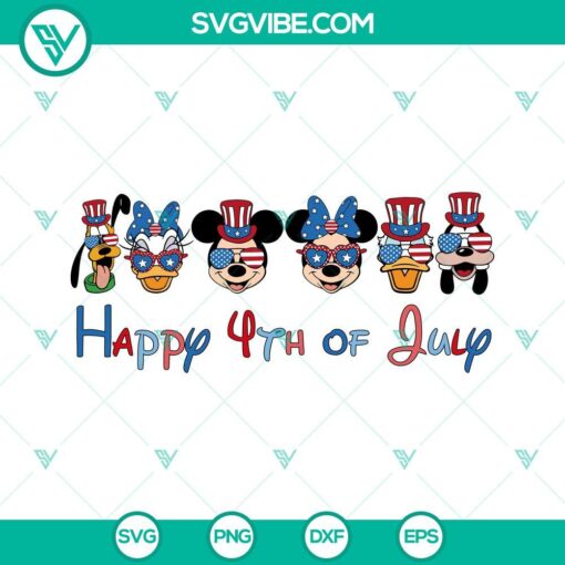 mickey mouse friends 4th of july svg patriotic disney svg happy independence day svg png dxf eps cricut 6 mockup