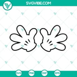 Disney, SVG Files, Mickey Mouse Gloves SVG File, Mickey Hands SVG Image, Disney 10