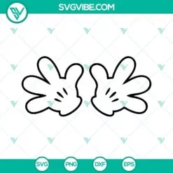 Disney, SVG Files, Mickey Mouse Gloves SVG File, Mickey Hands SVG Image, Disney 2