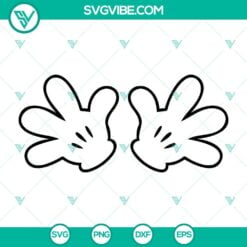 Disney, SVG Files, Mickey Mouse Gloves SVG Files, Mickey Mouse Hand SVG Image 18