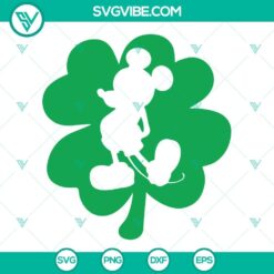 Mickey Mouse Green Shamrock SVG Files, Lucky Mouse SVG Download, Disney St