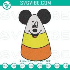 Mickey Mouse Halloween Candy Corn Embroidery Designs, Trick Or Treat File