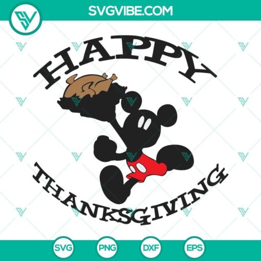 mickey mouse happy thanksgiving svg png dxf eps cricut silhouette vector clipart 5 mockup