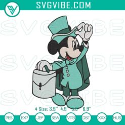 Mickey Mouse Haunted Mansion Embroidery Designs, Disney Movie Pattern