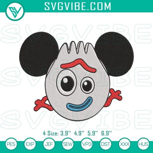 mickey mouse head forky machine embroidery designs mickey toy story disney embroidery files mockup