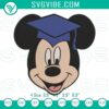 Mickey Mouse head graduation cap embroidery design, Disney grad PES file - perfect for Disney fans celebrating graduation.