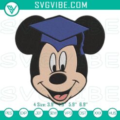 Disney Embroidery Designs, Embroidery Designs, Mickey Mouse Head Graduation Cap 4