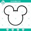 Mickey Mouse head outline SVG download in PNG, DXF, and EPS formats. Instant download for crafting projects.