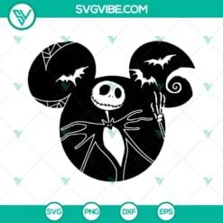 Disney, Halloween, SVG Files, Mickey Mouse Jack Skellington SVG File, The 2