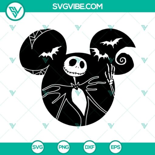 mickey mouse jack skellington svg the nightmare before christmas svg cutting files for cricut silhouette 7 mockup