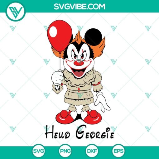 mickey mouse pennywise hello georgie halloween svg png dxf eps cricut silhouette vector clipart 3 mockup