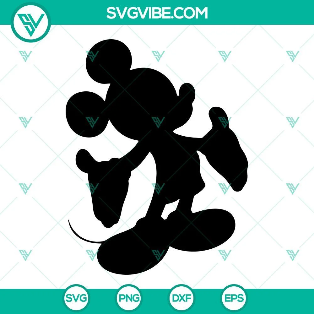 Disney, SVG Files, Mickey Mouse Silhouette SVG Images, Disney Mouse SVG Images 1