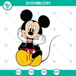 Disney, SVG Files, Mickey Mouse Sitting Down SVG Download, Cute Disney SVG 2