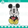 Embroidery design of Mickey Mouse smiling, classic Disney cartoon file, ideal for DIY projects.