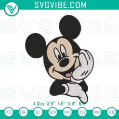 Disney Embroidery Designs, Embroidery Designs, Mickey Mouse Smile Embroidery 12