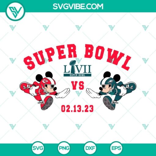 mickey mouse super bowl lvii 2023 svg chiefs vs eagles svg png dxf eps cricut 9 mockup