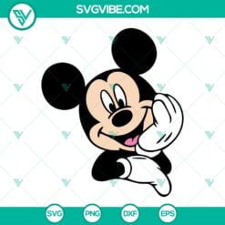 Disney, SVG Files, Mickey Mouse SVG Download, Mickey Smiling Pose SVG Download 6