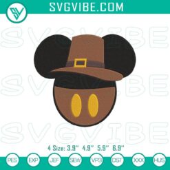 Disney Embroidery Designs, Embroidery Designs, Mickey Mouse Thanksgiving 19