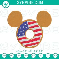 Disney Embroidery Designs, Embroidery Designs, Mickey Mouse US Flag Donut 2