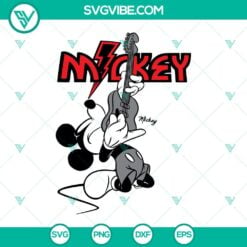 Disney, Musics, SVG Files, Mickey Rocks SVG Image, Disney Rock And Roll SVG 2