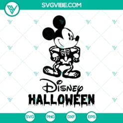 Disney, Halloween, SVG Files, Mickey Skeleton SVG Download, Mickey Halloween 9