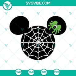 Disney, Halloween, SVG Files, Mickey Spider Web Ears SVG Image, Mickey 14