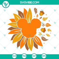 Disney, SVG Files, Thanks Giving, Mickey Sunflower SVG Files, Disney Fall SVG 12