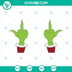 Christmas, SVG Files, Seasons Greetings SVG Download, Grinch Middle Finger SVG 3