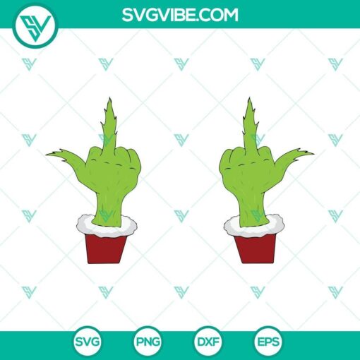 middle finger grinch hand svg png dxf eps cut file for cricut silhouette 10 mockup