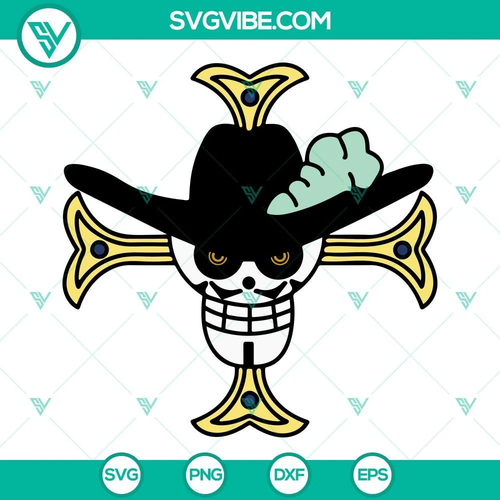 Anime, SVG Files, Mihawk Logo SVG File, Hawk Eyes SVG Files, One Piece SVG 1