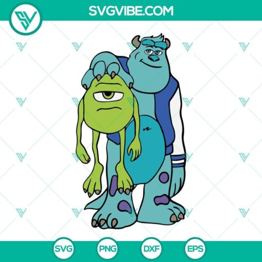 mike and sully svg monsters inc svg mike wazowski svg sully svg pixar svg 8 mockup