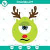 Mike Reindeer SVG File featuring Monsters Inc characters in a Christmas theme. PNG, DXF, EPS formats for crafting projects.