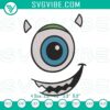 Mike Wazowski face embroidery designs from Monsters University character for digital file.